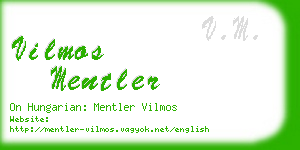 vilmos mentler business card